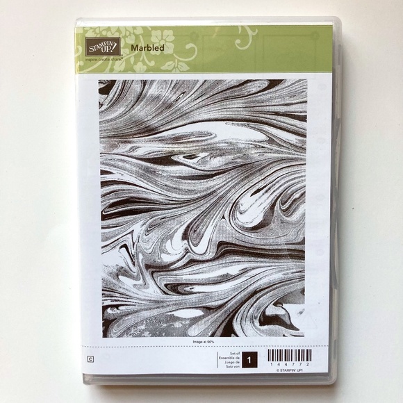 Stampin' Up! Marbled Retired Clear Mount Stamp Set